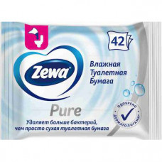 Влажная туалетная бумага Zewa Pure 40л