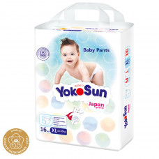 Подгузники-трусики детские одноразовые YokoSun XL (12-20 кг) 16 шт