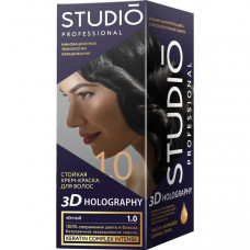 Крем-краска для волос Studio стойкая 3D Holography 1.0 Чёрный 115 мл