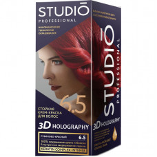 Крем-краска для волос Studio стойкая 3Д голографи 6.5 рубиново-красный 115 мл