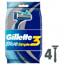 Бритвы Gillette Blue Simple3 одноразовые 4шт