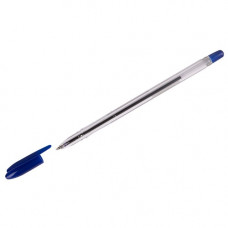 Ручка шариковая СТАММ 'VeGa' синяя, 0,7мм, прозрачный корпус