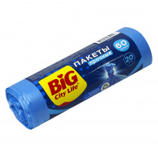 Пакеты для мусора BIG City HD 58*77 см 60л 20 шт синие